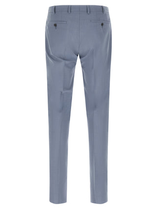 Blue Polyester Two-Piece Suit