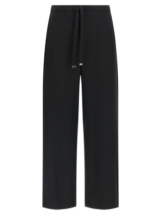 Pantalones jogger de lana virgen negro (pantalones de entrenamiento)