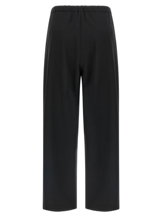 Pantalones jogger de lana virgen negro (pantalones de entrenamiento)