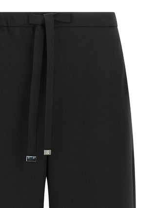 Pantalones jogger de lana virgen negro (pantalones de entrenamiento)