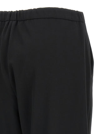 Pantalones jogger de lana virgen negro (pantalones de entrenamiento)