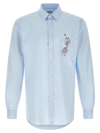 Blusa de algodón azul