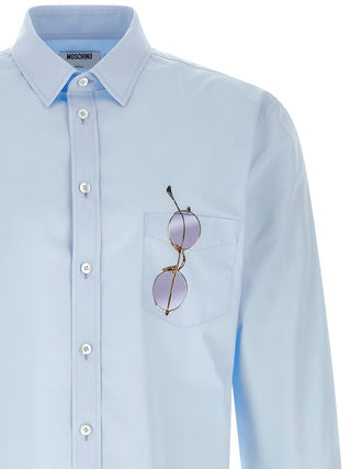 Blusa de algodón azul