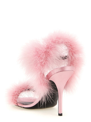 Multicolor Viscose Stiletto Heel Sandals