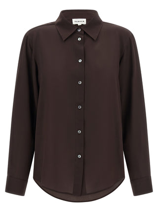 Brown Silk Blouse