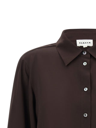 Brown Silk Blouse