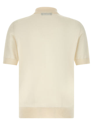 White Cotton Polo Shirt