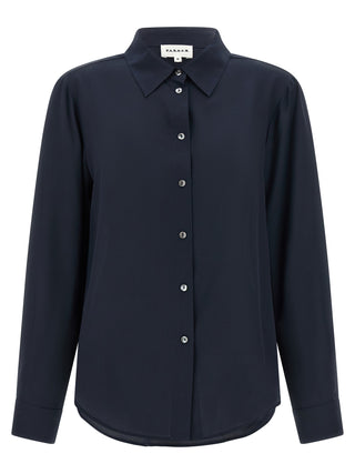 Blue Silk Blouse