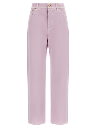 Multicolor Cotton Straight-Leg Jeans