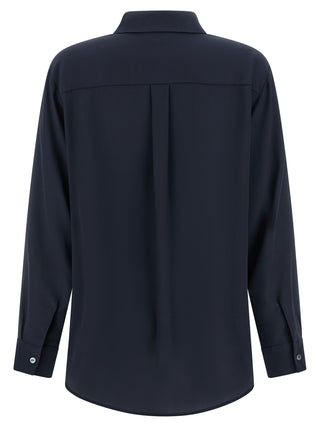Blue Silk Blouse