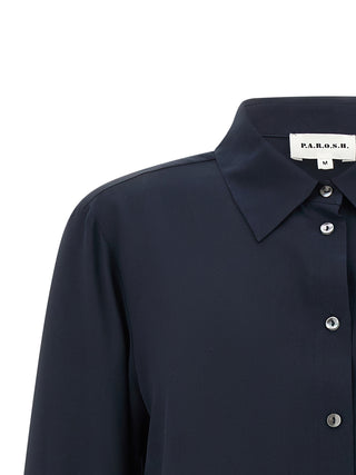 Blue Silk Blouse
