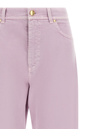 Multicolor Cotton Straight-Leg Jeans
