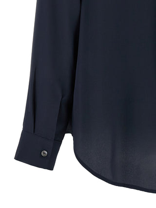 Blue Silk Blouse