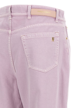 Multicolor Cotton Straight-Leg Jeans