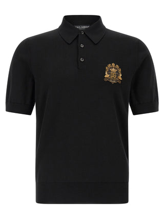 Black Virgin Wool Polo Shirt