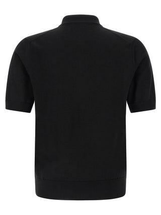 Black Virgin Wool Polo Shirt