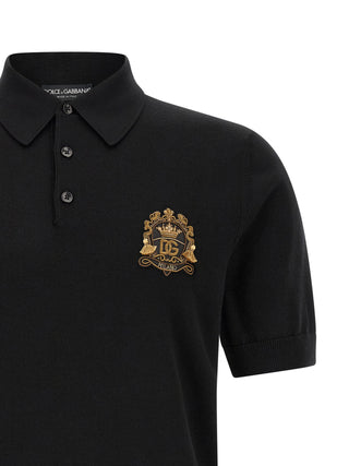 Black Virgin Wool Polo Shirt