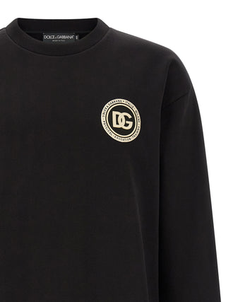 Black Cotton Sweatshirt