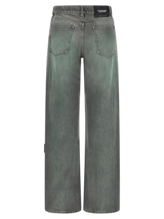 Gray Cotton Jeans Denim