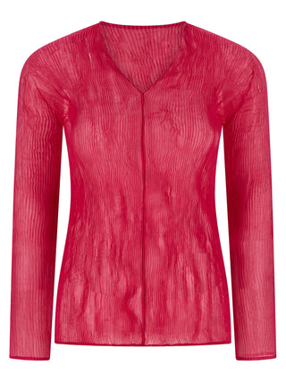 Fuchsia Polyester Shirt