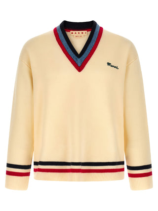 Beige Virgin Wool Cardigan