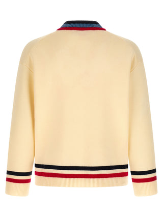 Beige Virgin Wool Cardigan