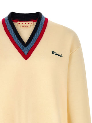Beige Virgin Wool Cardigan