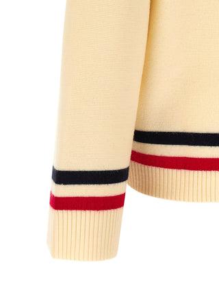 Beige Virgin Wool Cardigan