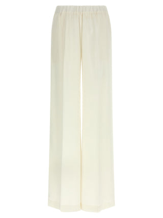White Polyester Casual Pants