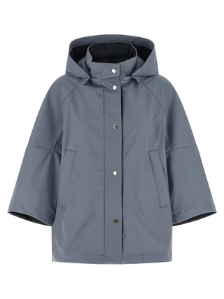 Blue Polyester Shell Jacket