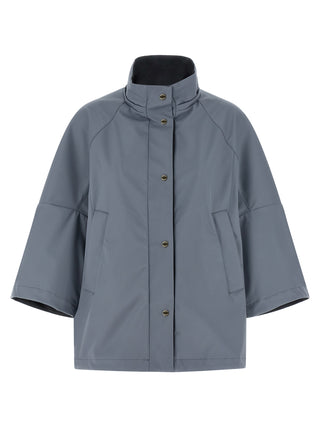 Blue Polyester Shell Jacket