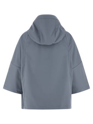 Blue Polyester Shell Jacket