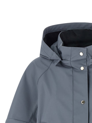 Blue Polyester Shell Jacket