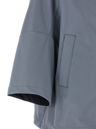 Blue Polyester Shell Jacket
