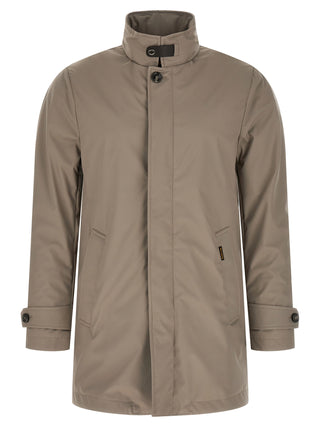 Chaqueta con caparazón de poliéster gris