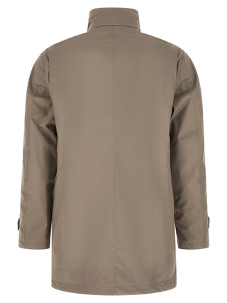 Chaqueta con caparazón de poliéster gris