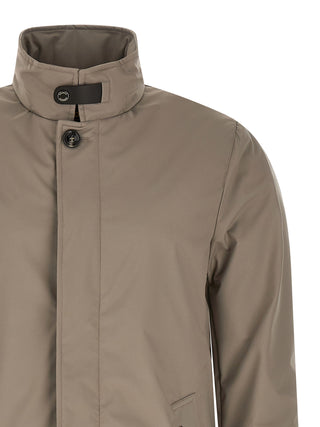 Chaqueta con caparazón de poliéster gris