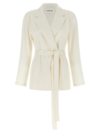 White Polyester Blazer