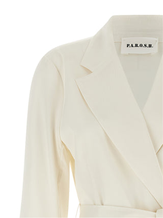 White Polyester Blazer
