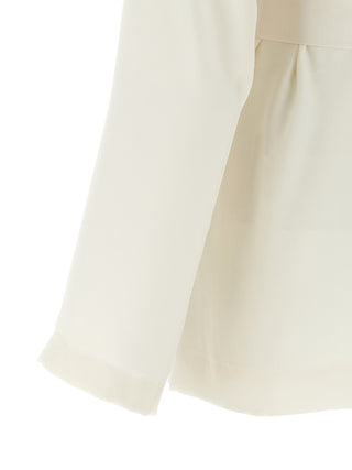 White Polyester Blazer