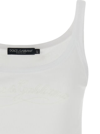 White Cotton Sleeveles T-Shirt