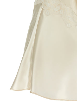 Beige Viscose Tank Tops