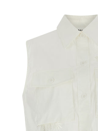 White Polyamide Blouse