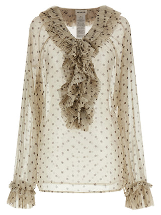 Beige Polyester Blouse