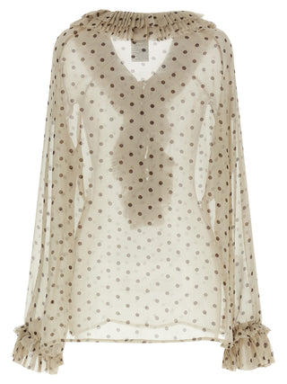 Beige Polyester Blouse