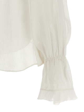 Blusa de acetato beige