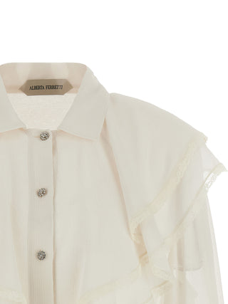 Beige Acetate Blouse