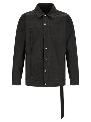 Black Cotton Denim Jacket