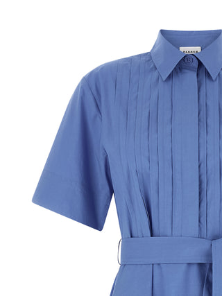 Vestido midi de algodón azul