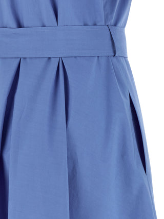 Vestido midi de algodón azul